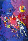 Leroy Neiman Satellite Football painting